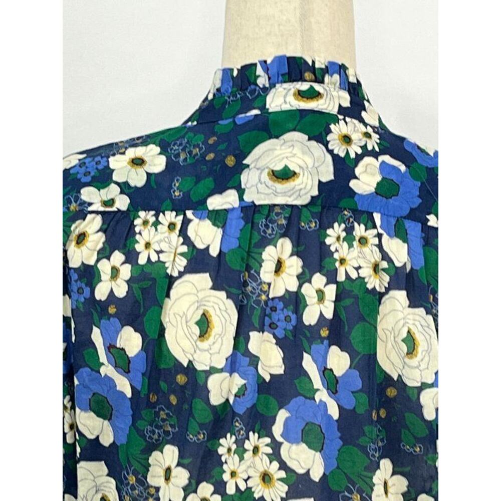 Trovata Blue Floral Mini Dress with White & Green Accents - Picture 5 of 14